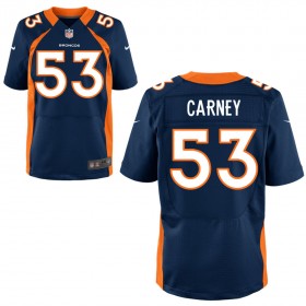Men's Denver Broncos Nike Navy Blue Elite Jersey CARNEY#53