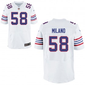 Mens Buffalo Bills Nike White Alternate Elite Jersey MILANO#58
