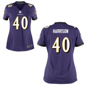 Women's Baltimore Ravens Nike Purple Game Jersey HARRISON#40