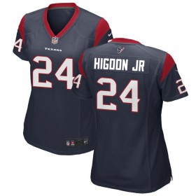 Women's Houston Texans Nike Navy Blue Game Jersey HIGDON JR#24