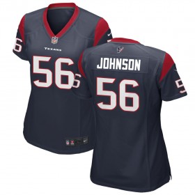 Women's Houston Texans Nike Navy Blue Game Jersey JOHNSON#56