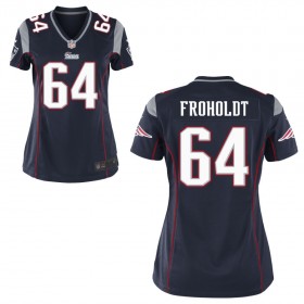 Women's New England Patriots Nike Navy Blue Game Jersey FROHOLDT#64