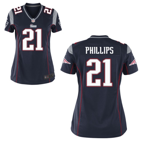 Women's New England Patriots Nike Navy Blue Game Jersey PHILLIPS#21