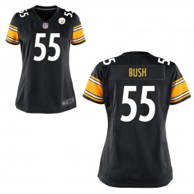 Women's Pittsburgh Steelers Nike Black Game Jersey BUSH#55