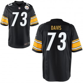 Youth Pittsburgh Steelers Nike Black Game Jersey DAVIS#73