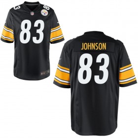 Youth Pittsburgh Steelers Nike Black Game Jersey JOHNSON#83