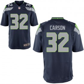 Youth Seattle Seahawks Nike College Navy Game Jersey CARSON#32