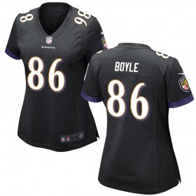 Women's Baltimore Ravens Nike Black Game Jersey BOYLE#86