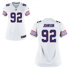 Women's Buffalo Bills Nike White Throwback Game Jersey JOHNSON#92