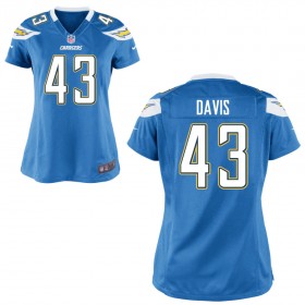Women's Los Angeles Chargers Nike Light Blue Game Jersey DAVIS#43