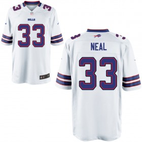 Nike Men's Buffalo Bills Game White Jersey NEAL#33