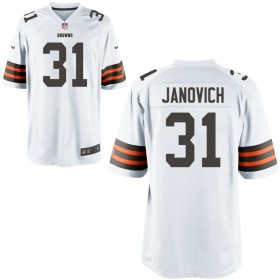 Nike Men's Cleveland Browns Game White Jersey JANOVICH#31