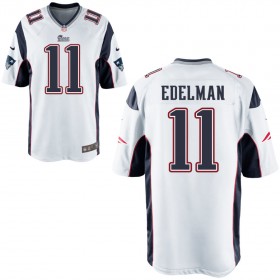Nike Men's New England Patriots Game White Jersey EDELMAN#11