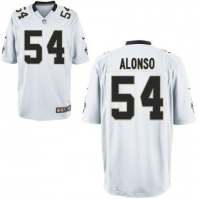 Nike Men's New Orleans Saints Game White Jersey ALONSO#54