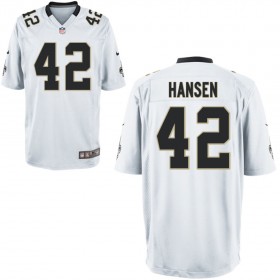 Nike Men's New Orleans Saints Game White Jersey HANSEN#42