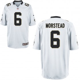 Nike Men's New Orleans Saints Game White Jersey MORSTEAD#6