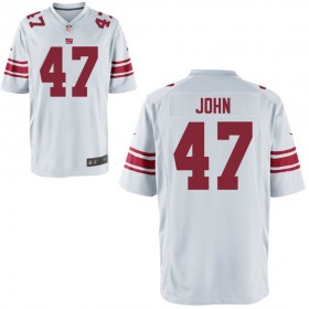 Nike Men's New York Giants Game White Jersey JOHN#47