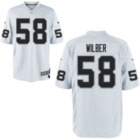 Nike Men's Las Vegas Raiders Game White Jersey WILBER#58