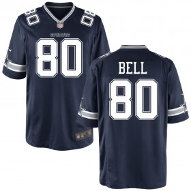 Men's Dallas Cowboys Nike Navy Game Jersey BELL#80