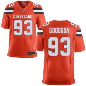Men's Cleveland Browns Nike Orange Alternate Elite Jersey GOODSON#93
