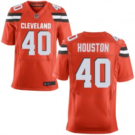 Men's Cleveland Browns Nike Orange Alternate Elite Jersey HOUSTON#40
