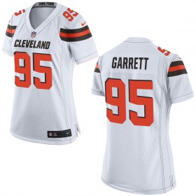 Nike Cleveland Browns Womens White Game Jersey GARRETT#95