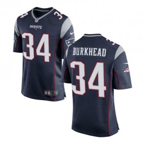 Men's New England Patriots Nike Navy Game Jersey BURKHEAD#34