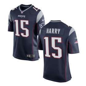Men's New England Patriots Nike Navy Game Jersey HARRY#15