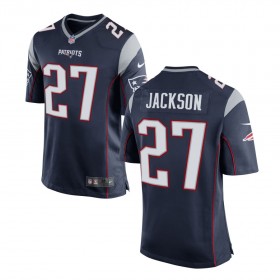 Men's New England Patriots Nike Navy Game Jersey JACKSON#27