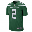 Men's New York Jets Zach Wilson Nike Gotham Green 2021 NFL Draft First Round Pick Game Jersey